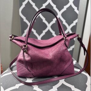 Authentic Gucci Bree convertible top handle guccissima leather medium bag